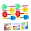 BRIGHTFUFU 8pcs Beach Sand Shovels Lightweight Plastic Sand for Boys and Shovel Random Color view 4