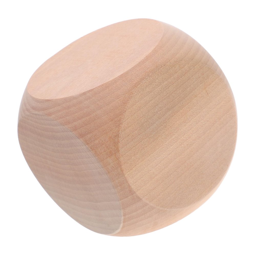 BCOATH Sided Wooden Dice Blank for DIY Crafts and Board Games Sturdy Wood Blocks for Party Supplies and Roleplaying Adventures Multipurpose Oversized Cube for Game Use