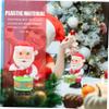 COOLHIYA 3pcs Wind-up Santa Claus Drumming Playthings for Festive Holiday Fun Interactive Santa Random Color view 4