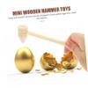 WHAMVOX 15pcs Mini Wooden Hammers for Wood Mallets with Ergonomic Handles Safe Natural Material Portable DIY Play Tool for Boys and Birthday view 4