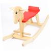 KONTONTY Wooden Rocking Horse Chair for Comfortable Riding Educational Rocker Gift for Birthday Shower view 3