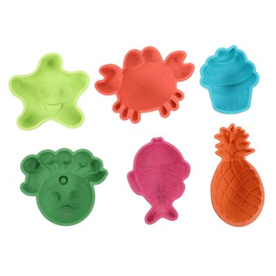 BCOATH 6Pcs Beach Set Lightweight Sand-Excavating Tools Educational Outdoor Playset for Boys and Portable Sand Mold for Creative Beach Fun Random Color