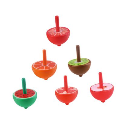 COOLHIYA 6pcs Gyro Wooden Spinning Tops Traditional Manual Gyro Playthings for Boys and Preschool Educational to Develop Interaction and Reduce Screen
