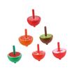 COOLHIYA 6pcs Gyro Wooden Spinning Tops Traditional Manual Gyro Playthings for Boys and Preschool Educational to Develop Interaction and Reduce Screen view 1