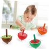 COOLHIYA 6pcs Gyro Wooden Spinning Tops Traditional Manual Gyro Playthings for Boys and Preschool Educational to Develop Interaction and Reduce Screen view 2