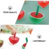 COOLHIYA 6pcs Gyro Wooden Spinning Tops Traditional Manual Gyro Playthings for Boys and Preschool Educational to Develop Interaction and Reduce Screen view 3