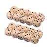 BRIGHTFUFU 50pcs Hand Carved Wooden Dice Set Corner Cube Educational Teaching Tools Natural Wood Texture with Precise Engraving for Board Games Party view 1