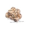 BRIGHTFUFU 50pcs Hand Carved Wooden Dice Set Corner Cube Educational Teaching Tools Natural Wood Texture with Precise Engraving for Board Games Party view 2