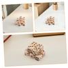BRIGHTFUFU 50pcs Hand Carved Wooden Dice Set Corner Cube Educational Teaching Tools Natural Wood Texture with Precise Engraving for Board Games Party view 3