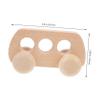 BRIGHTFUFU Wooden Car for Boy Girl Smooth Sanded Push Car with Movable Wheels Grasp Training for Sensory Development and Wrist Strengthening Lightweight and Shock-Resistant Model view 3