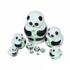 COHEALI 10 Layers Cartoon Panda Russian Nesting Dolls Wooden Nesting Toys for Kids Home Decoration 4.33 Inch Collectible Craft view 1