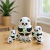 COHEALI 10 Layers Cartoon Panda Russian Nesting Dolls Wooden Nesting Toys for Kids Home Decoration 4.33 Inch Collectible Craft view 3
