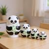 COHEALI 10 Layers Cartoon Panda Russian Nesting Dolls Wooden Nesting Toys for Kids Home Decoration 4.33 Inch Collectible Craft view 4