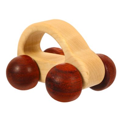 Levemolo Hand Push Car Wooden Smooth Grip Lightweight Push Car for Newborns Montessori Grasping Educational Plaything with Rounded Edges Safe for Development