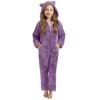 Unisex Kids Halloween Fuzzy Animal Onesie Hooded Cute One Piece Jumpsuit Plush Sherpa Fleece (Purple-a, 2-3 Years) view 1