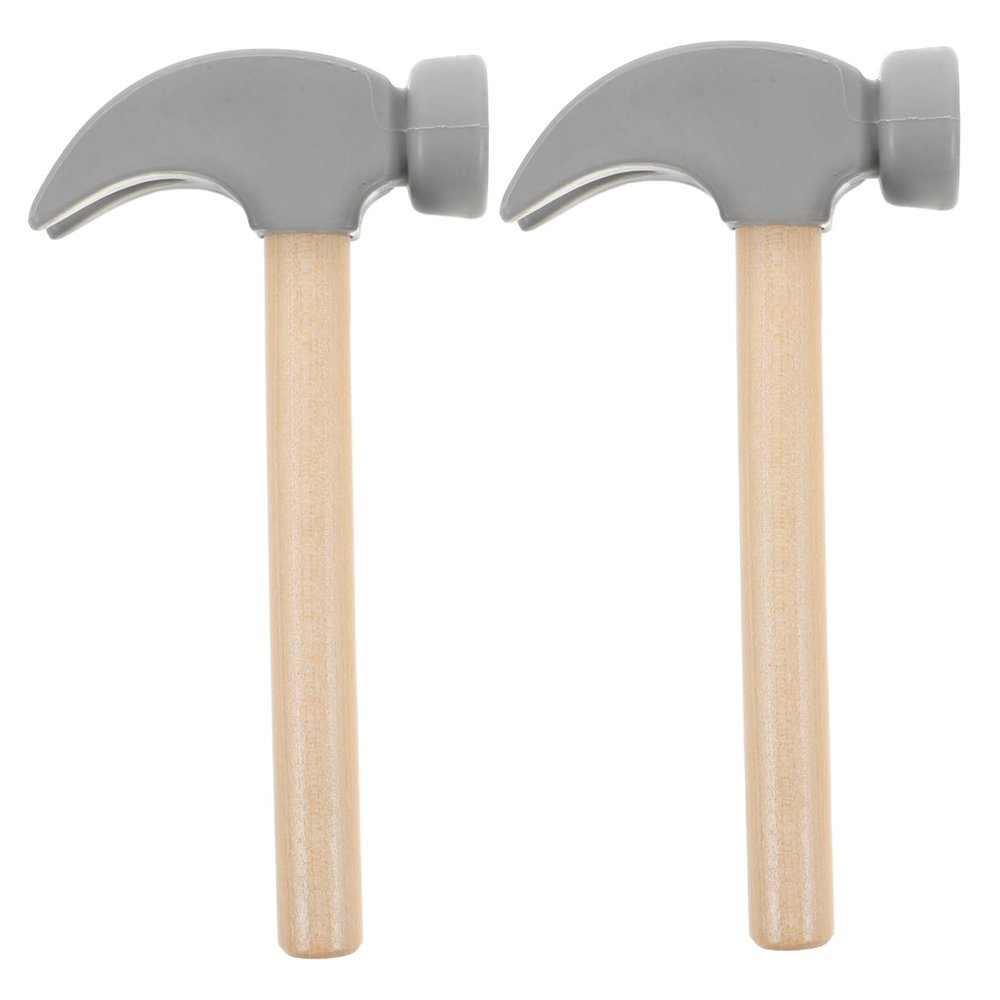 Levemolo 2pcs Wooden Hammer for Nonslip Grip Mallets for Easy Operation Construction Pounding Tools Educational Playset for Boys
