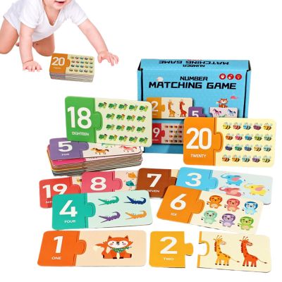 Alphabet Paper Cards - Numbers Letters Matching Paper Cards | Educational Toy Logical Thinking Early Learning for Boys Girls Children 1.56 Years Old Toddler