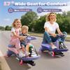 ANPABO 12V Electric Wiggle Car with Pedals, 2 Seater, 2x75W Motor, Music & Bluetooth, Ride On Toy for Kids Ages 3+, 170 Lbs, Pink view 3