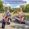 ANPABO 12V Electric Wiggle Car with Pedals, 2 Seater, 2x75W Motor, Music & Bluetooth, Ride On Toy for Kids Ages 3+, 170 Lbs, Pink view 4