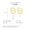 7.4 * 3.8cm Alloy Imitation Pearl Pendant Spliced With Baroque Pearl Earrings,golden,7.4 * 3.8cm view 3
