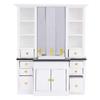 112/ Basin Cabinet, Miniature Bathroom Sink, Modern White Wooden Furniture for Bathroom Decoration, for 112/ Scale and Doll Accessories view 1