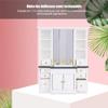 112/ Basin Cabinet, Miniature Bathroom Sink, Modern White Wooden Furniture for Bathroom Decoration, for 112/ Scale and Doll Accessories view 2