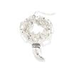 ZYIBPMSJKQCFK Vintage Handmade Spliced Alloy Chain Layered Animal Horn Pendant Bracelet Set,silvery,17.8+7cm view 1