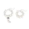 ZYIBPMSJKQCFK Vintage Handmade Spliced Alloy Chain Layered Animal Horn Pendant Bracelet Set,silvery,17.8+7cm view 2