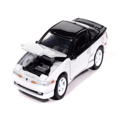 1991 Eagle Talon TSi Bright White with Black Top Modern Muscle Series 1/64 Diecast Model Car by Auto World 64512-AWSP196A