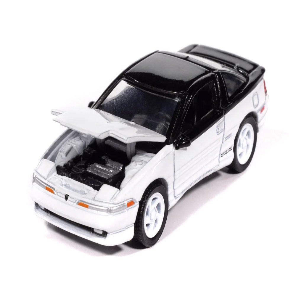 1991 Eagle Talon TSi Bright White with Black Top Modern Muscle Series 1/64 Diecast Model Car by Auto World 64512-AWSP196A
