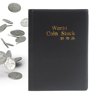Coin Collection Book - 120 Pockets Storage Organizer, Portable Leather Album Holder | Coin Holder Book, Protective Binder for Collectible, Tokens, Medals, or Currency, Secure Archival Di