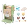 KiBcsLic Wooden Pretend Maker Kit Hand Crank with Cups Rounded Edges for Ages 3+ Realistic Interactive Coffee Machine Toy view 4