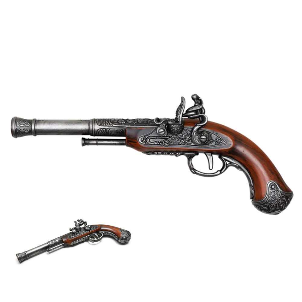14" Collectible Foam Pirate Flintlock Replica | Historical Cosplay Prop, Safe Pirate Costume Accessory & Display Dcor