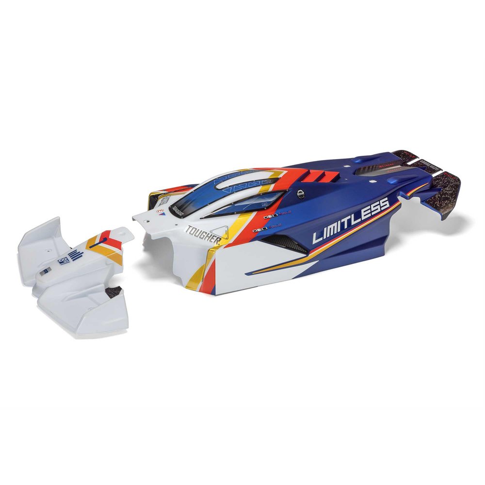 ARRMA Limitless Painted Decaled Trimmed Body (White/Blue), ARA-2810