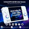 Upgraded XF40H Handheld Game Console,Retro Gaming Console Preloaded with Classic Games,4.0 Inch 4K HD IPS Screen,Portable Pocket Video Gaming with Valentine's Card & Premium Gift Box(128Gb Blue) view 2