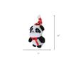 Holiday Baby Panda Plush Crinkle Dog Chew Toy with Tennis Ball Inside view 2