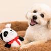 Holiday Baby Panda Plush Crinkle Dog Chew Toy with Tennis Ball Inside view 3