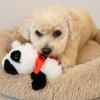 Holiday Baby Panda Plush Crinkle Dog Chew Toy with Tennis Ball Inside view 4