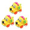 COOLHIYA 3 Pcs Creative Wind Up for Cartoon Animal Clockwork Cars Educational Playthings for Boys and Early Learning Interactive Fun Random Color view 1