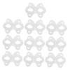 BCOATH 10pcs DIY Paper Pulp Blank Masks White Half Face Cosplay Face Mask for Party Theater Crafting Safe Multipack for Creative Decoration view 1