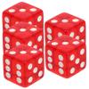 BCOATH 5pcs Red Transparent Dice Game Props Rounded Corners Lightweight Multi-Sided for Party Math Events and Scene Decorations view 1