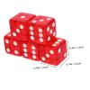 BCOATH 5pcs Red Transparent Dice Game Props Rounded Corners Lightweight Multi-Sided for Party Math Events and Scene Decorations view 2