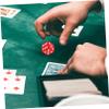 BCOATH 5pcs Red Transparent Dice Game Props Rounded Corners Lightweight Multi-Sided for Party Math Events and Scene Decorations view 3