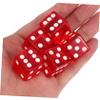 BCOATH 5pcs Red Transparent Dice Game Props Rounded Corners Lightweight Multi-Sided for Party Math Events and Scene Decorations view 4