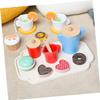 ORFOFE Wooden Pretend Dessert Tea Party for Little Lightweight Educational Play Food with Break-Resistant Craftsmanship Enhances Creativity and Social Skills view 3