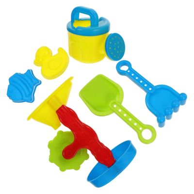 BCOATH 6pcs Beach Set Large Sand-Excavating Tools for Boys and Thick Single-Wheel Hourglass Design Portable Lightweight Sand Play Kit for Creative Outdoor Fun