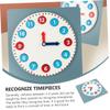COOLHIYA Wooden Teaching Clock for Montessori Educational Puzzle with Numbers Smooth Wood Learning Tool for Boys Kindergarten view 4