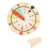 FELTECHELECTR Educational Wooden Clock for Bright Colors and Movable Hands Simulated Cartoon Teaching Clock for Early Learning and Recognition Preschool Learning Tool view 1
