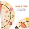 FELTECHELECTR Educational Wooden Clock for Bright Colors and Movable Hands Simulated Cartoon Teaching Clock for Early Learning and Recognition Preschool Learning Tool view 3