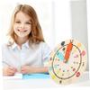 FELTECHELECTR Educational Wooden Clock for Bright Colors and Movable Hands Simulated Cartoon Teaching Clock for Early Learning and Recognition Preschool Learning Tool view 4